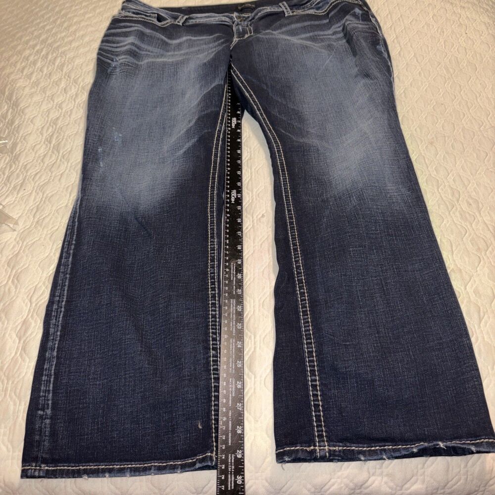 Silver Jeans Womens Size 24/30 Blue Denim Bootcut   Dark Wash